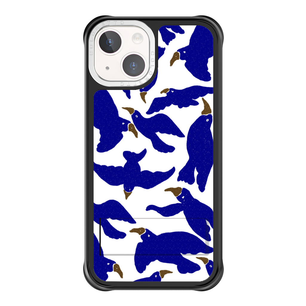 Coloretto Black Frosted Replaceable Phone Case - Blue Bird
