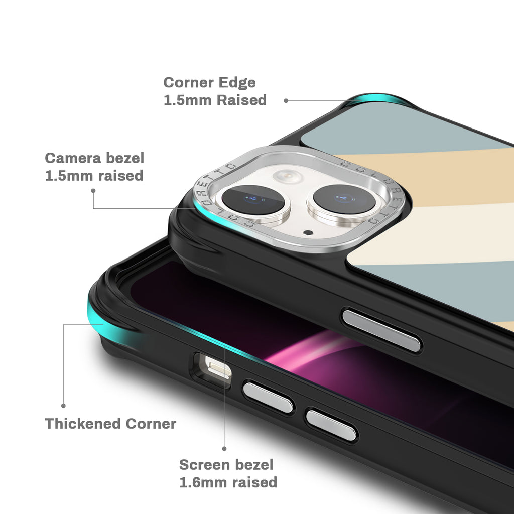 Coloretto Black Frosted Replaceable Phone Case - Blue Stripe Geometric Aesthetics A - E-Friendly
